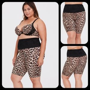 Torrid Curve Leopard & Lace Smoothing Shorts